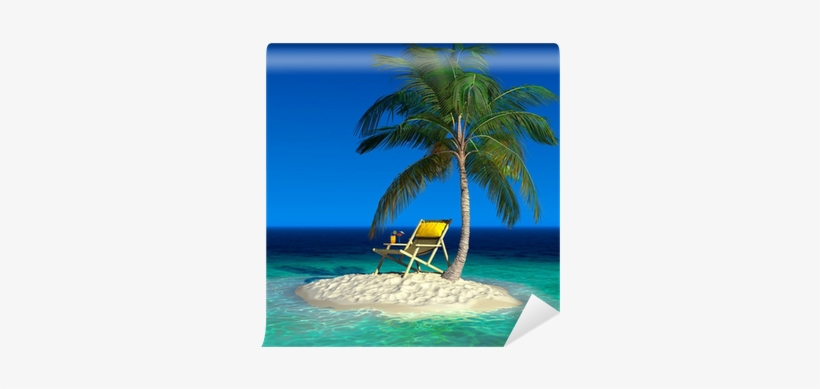 Tropical Beach Png A Small Tropical Island With A Beach - Round Decorative Toilet Seat Featuring 3da A Island, transparent png download