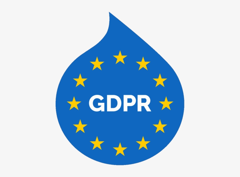 A Druplicon-shaped Eu Flag With The Word "gdpr" In - Union, transparent png download