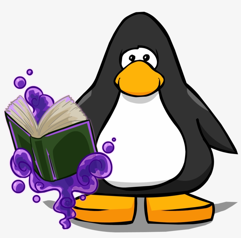 Magical Book From A Player Card - Club Penguin With Mohawk, transparent png download
