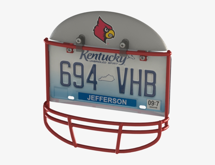 University Of Louisville Cardinals Helmet Frame - Plateguard Tabless License Plate Frame And Holder/bracket, transparent png download