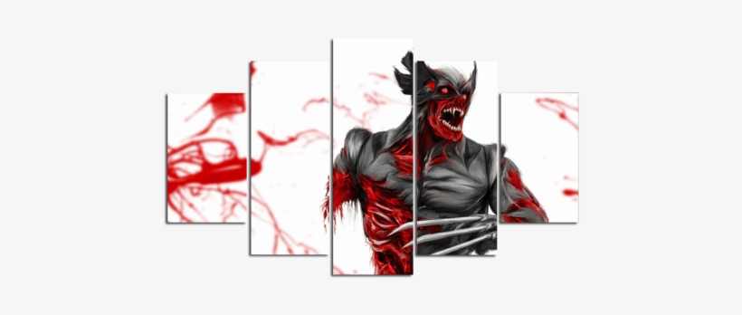 Five Piece Set - Painting Wolverine, transparent png download