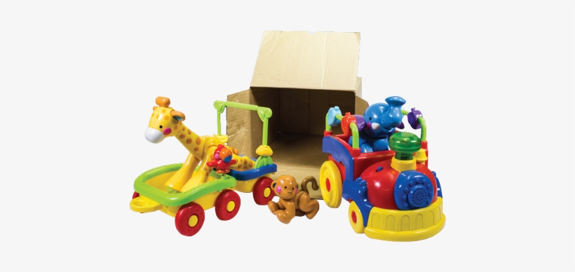 A Box Of Fisher-price Toys In “frustration Free Packaging” - Push & Pull Toy, transparent png download
