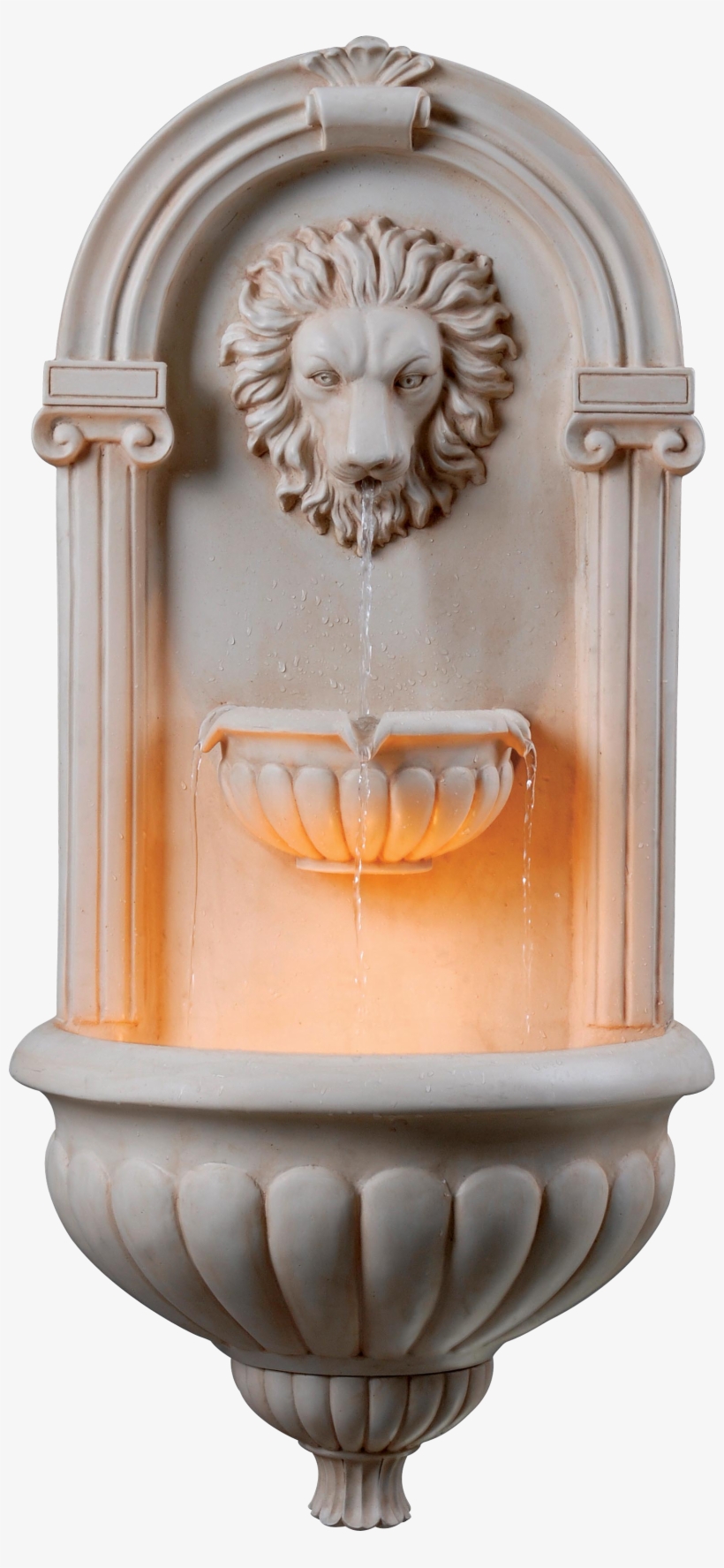 Lion Fountain Png Image - Kenroy Home Regal Wall Fountain | Sandstone, transparent png download