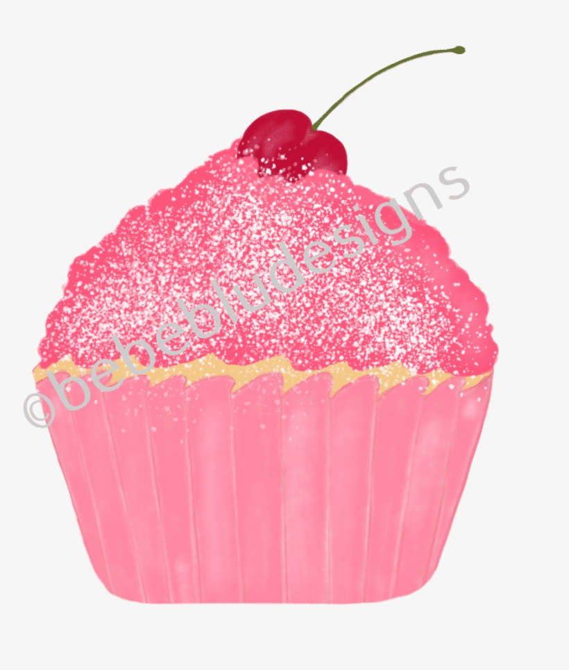 Pink Cupcake - Cupcake, transparent png download