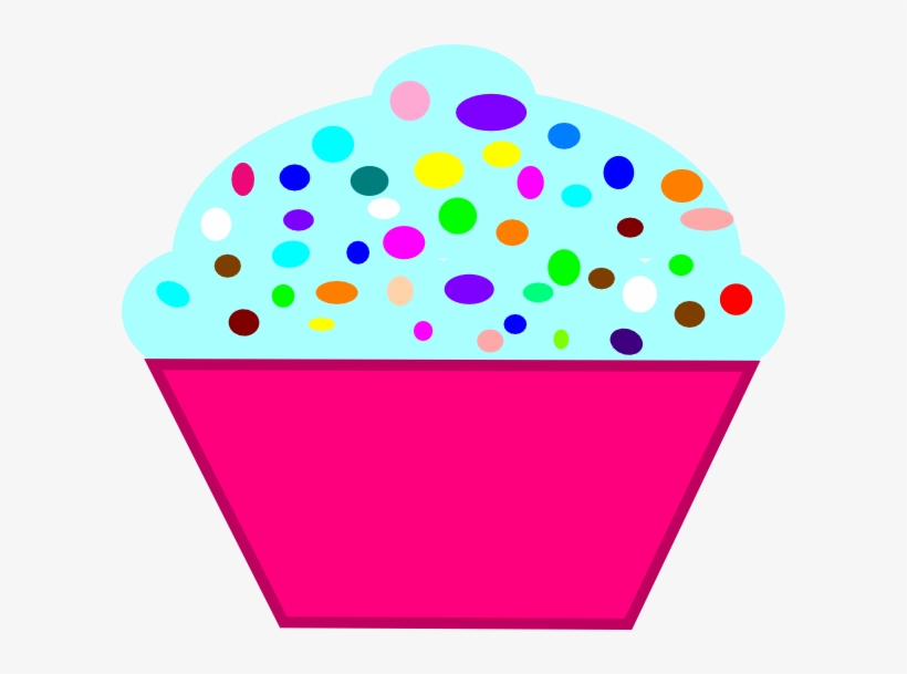Cupcake Pink, Blue Frosting Svg Clip Arts 600 X 529, transparent png download