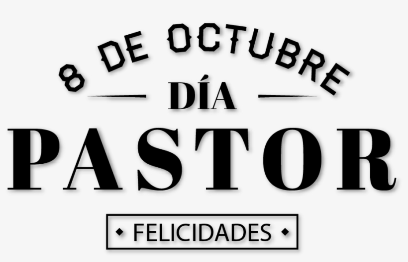 Letras Dia Del Pastor - Black-and-white, transparent png download