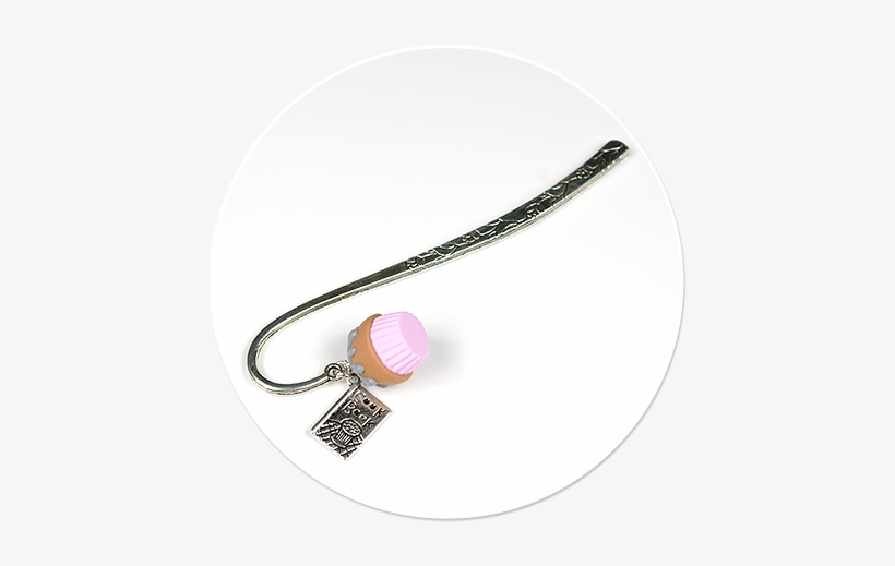 Bookmark With Pink Cupcake - Body Jewelry, transparent png download