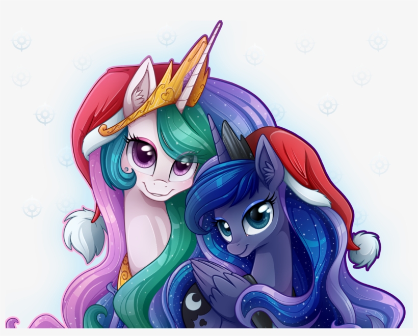 Pauuhanthothecat, Christmas, Cute, Cutelestia, Female, - Mlp Princess Luna Christmas, transparent png download