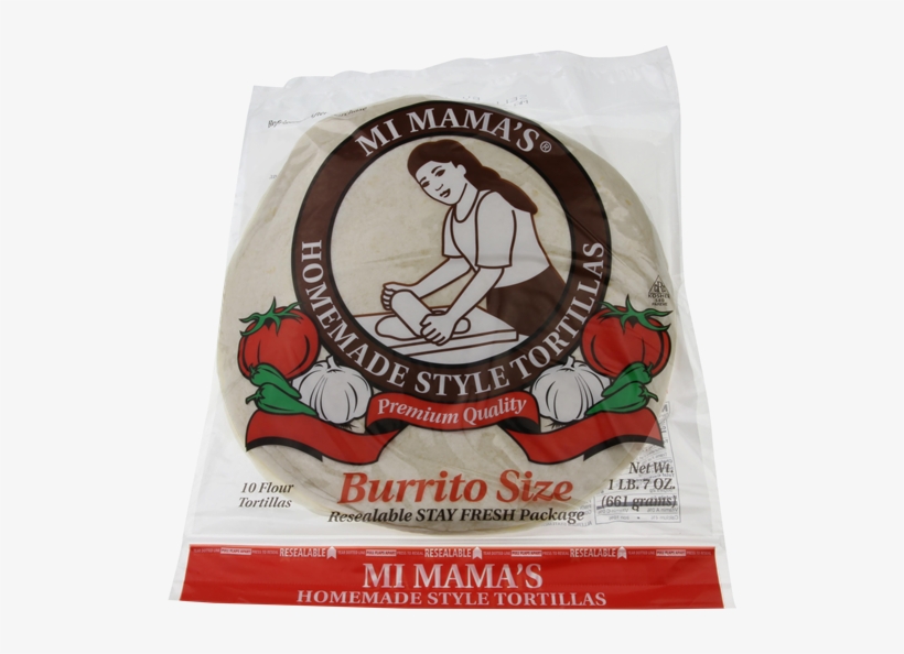 Mi Mama's Homemade Style Tortillas Burrito Size 10ct - Mi Mama's Flour Tortillas, transparent png download
