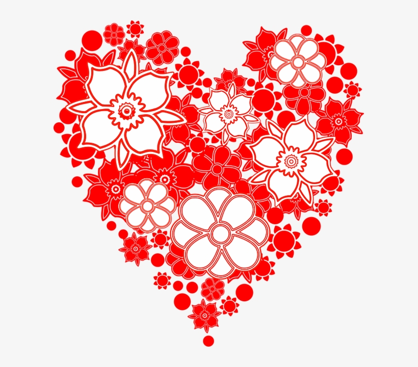 Please, Tell Us What The Library Means To You By Filling - Flower Print Heart Pendant Necklace Silver Color, transparent png download