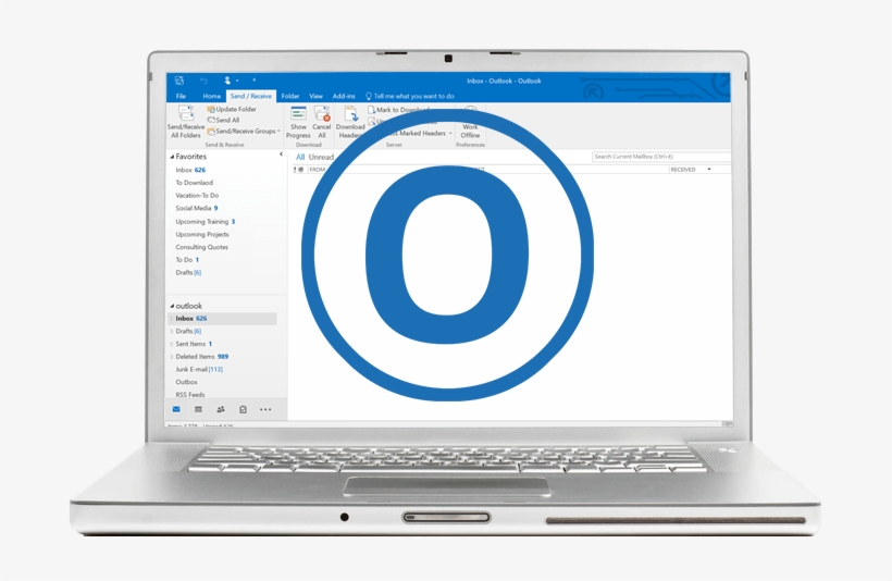 Outlook With Logo - Netbook, transparent png download
