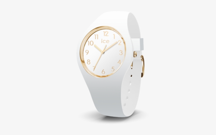 Glam White Watch With Gold Numbers - Ice-watch Ice Glam White Gold Number Watch 014759, transparent png download