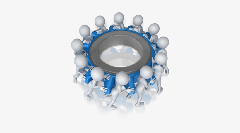 Stick Figures Turning Gears, transparent png download