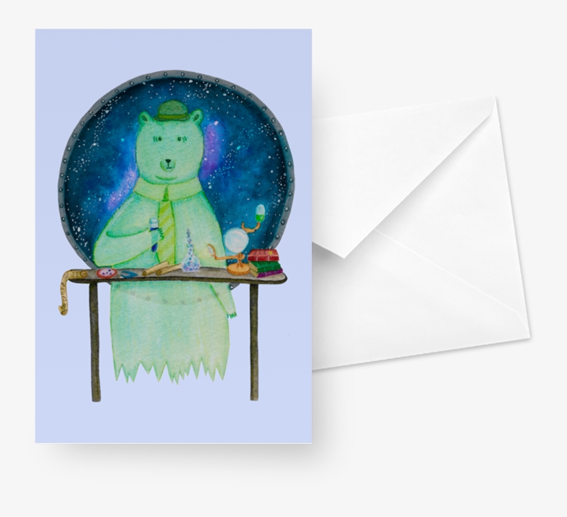 Cartão Space Ghost-bear De Giulia Massagliana - Child Art, transparent png download