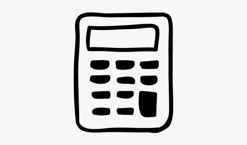 Calculator Hand Drawn Vector - Drawn Calculator, transparent png download