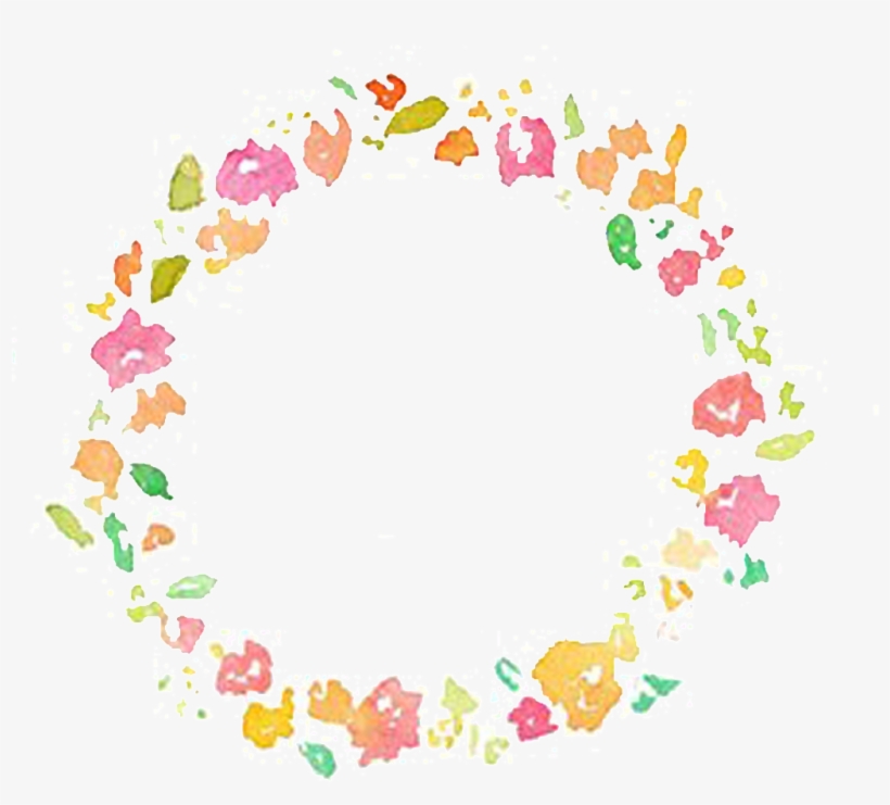 Fresh Pink Flowers Hand Drawn Garland Decorative Elements - Lila Name, transparent png download