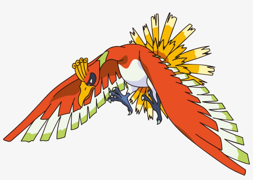 250ho-oh Os Anime 3 - Pokemon Heart Gold And Soul, transparent png download