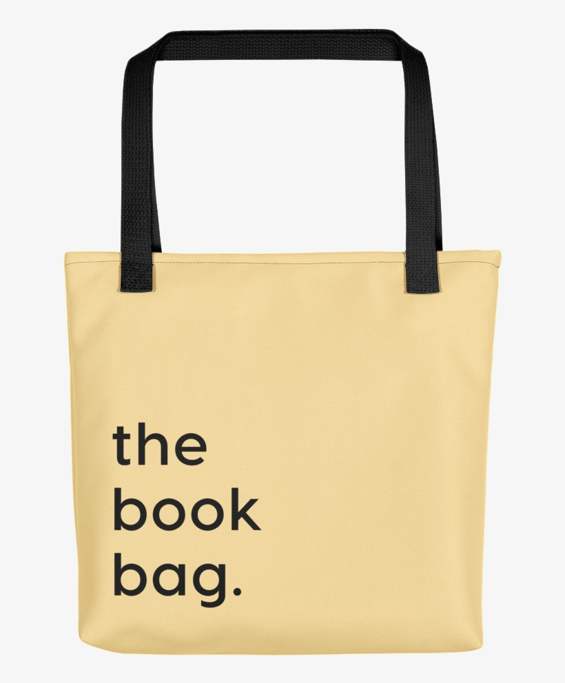 Yellow Book Bag Tote Library Books Market Bag - Ethereal Lotus Flower Tote Bag, transparent png download