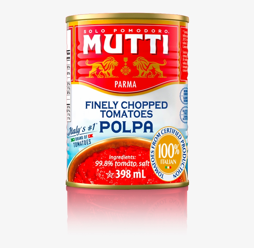 How To Prepare - Mutti Finely Chopped Tomatoes 400g, transparent png download