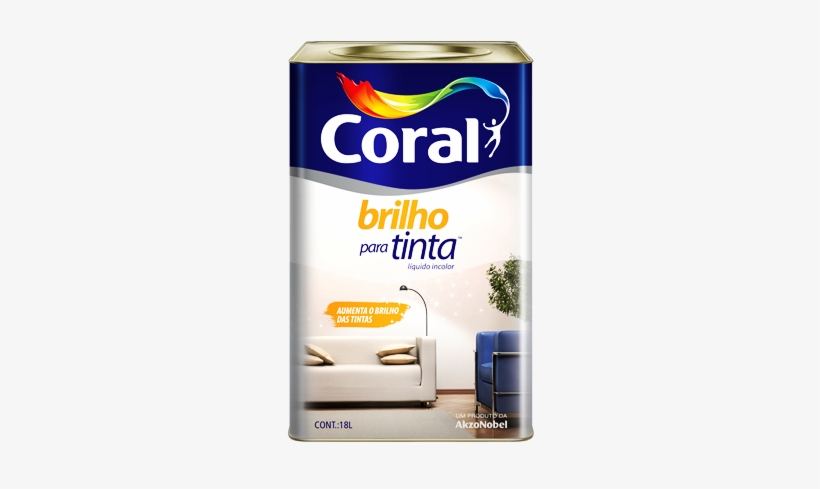 Lata Principal Brilho Para Tinta - Brilho Para Tinta Coral, transparent png download