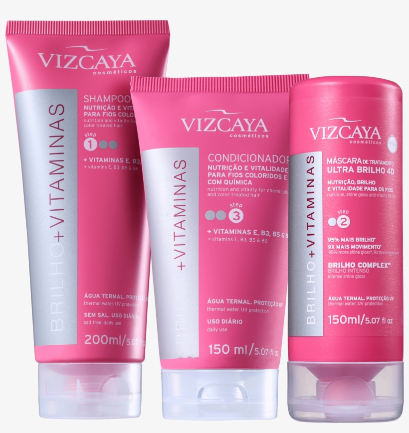 Kit Vizcaya Brilho E Vitaminas Trio - Shampoo Vizcaya Silver Touch 200ml, transparent png download
