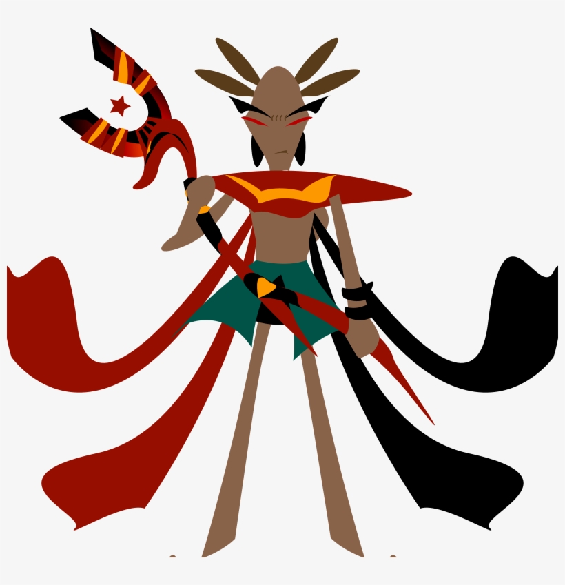 Free Mage With Anubis Staff - Clip Art, transparent png download