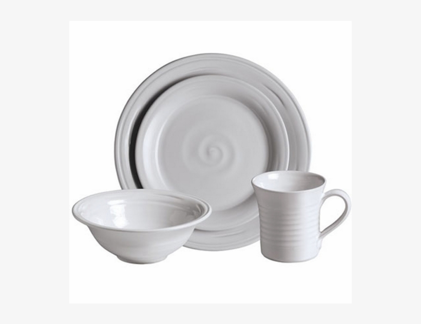 Simon Pearce Belmont Dinnerware - Belmont Dove 4-piece Place Setting With Pasta Bowl, transparent png download