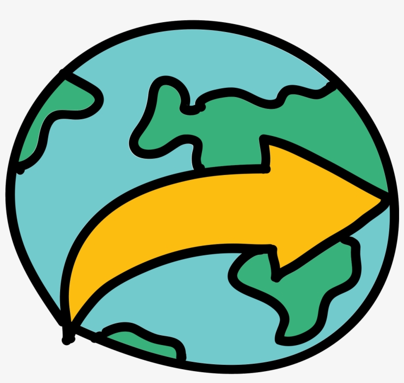 Around The Globe Icon - Illustration, transparent png download