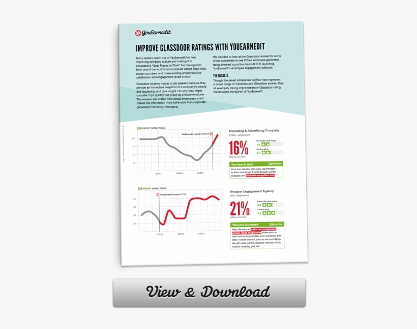 Improving Glassdoor Scores With Youearnedit - Employee Retention, transparent png download