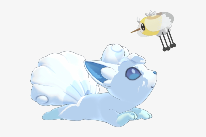 Vulpix Alola Meet Cutiefly - Digital Art, transparent png download