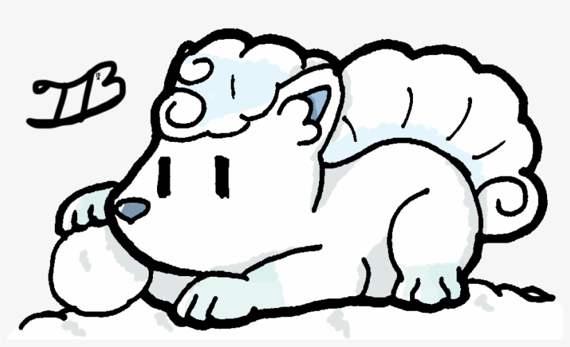 Alolan-vulpix Entry By Tijuana - Cartoon, transparent png download