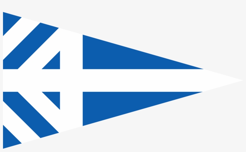 Greek Major General's Rank Flag On Board A Navy Vessel, - Cobalt Blue, transparent png download