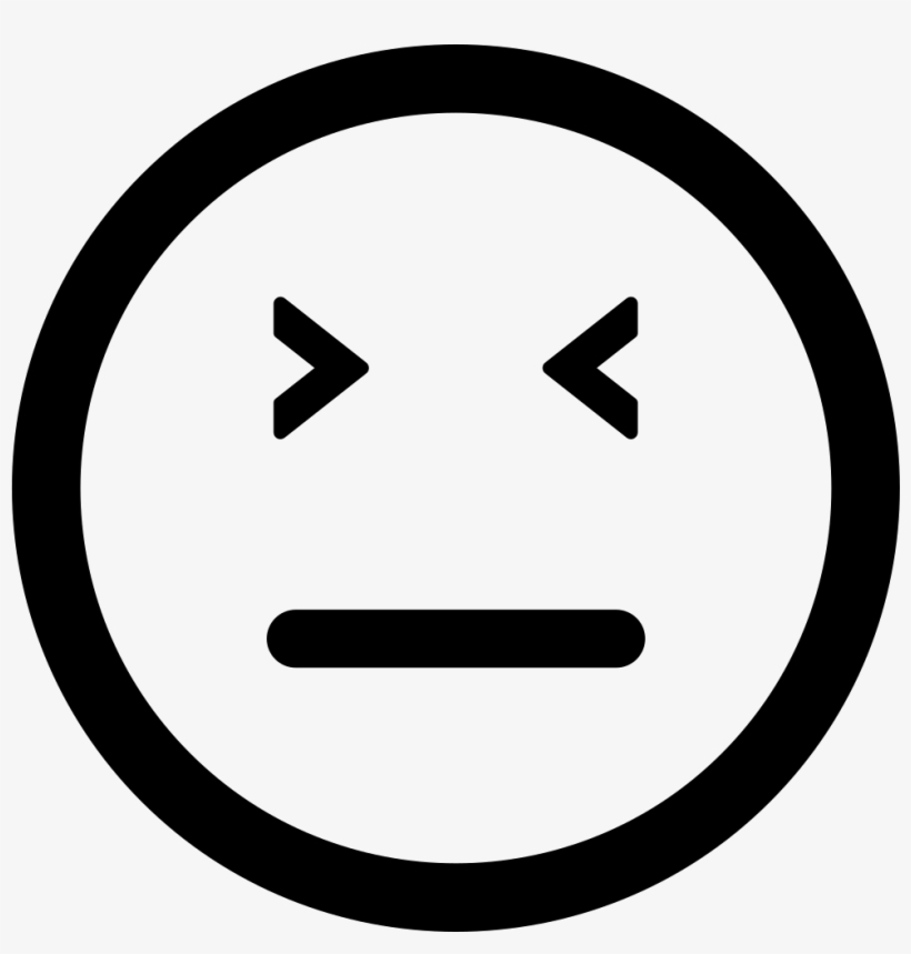 Emoticon Square Face With Closed Eyes And Straight - Icono De Tiempo Png, transparent png download