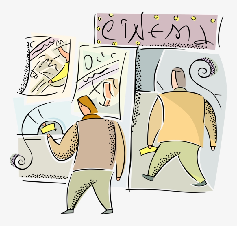 Vector Illustration Of Theatre Or Theater Goers Purchase, transparent png download