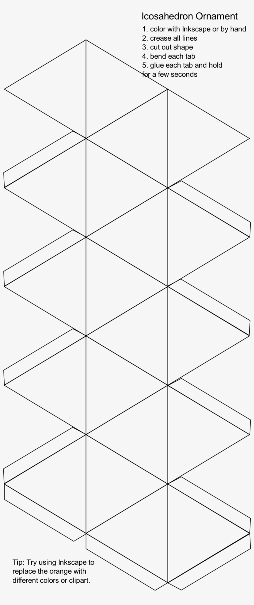 This Free Icons Png Design Of Blank Icosahedron Ornament, transparent png download