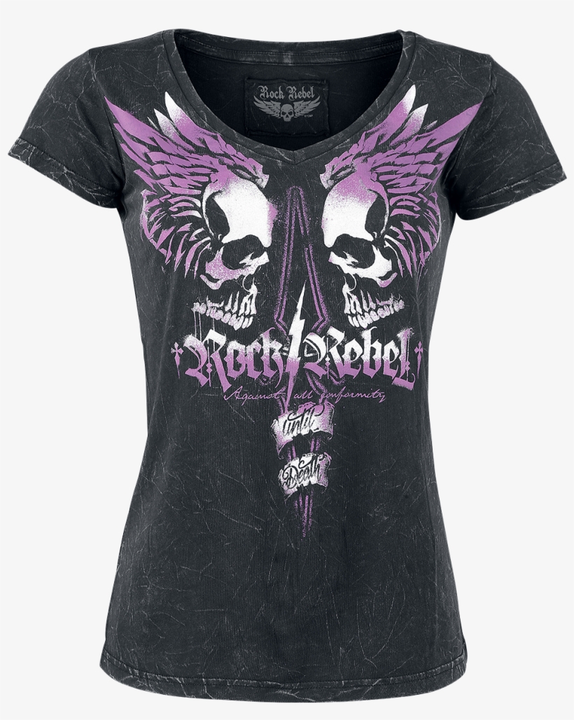 Rock Rebel By Emp No Mercy Black T-shirt 339402 Lrfikhd - Shirt, transparent png download