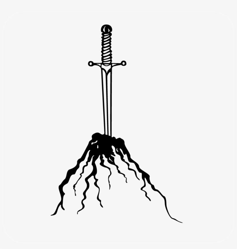 Excalibur Sword In Stone Decal - Sword In The Stone Png, transparent png download