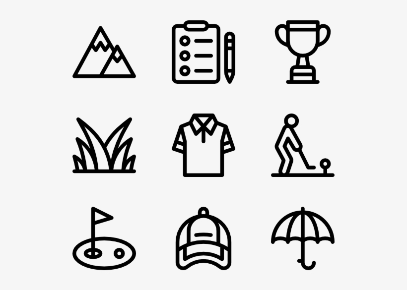 Golf 40 Icons - Golf Icons, transparent png download