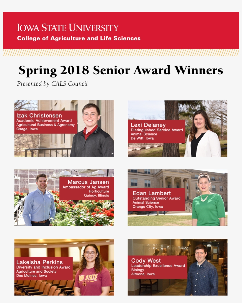 College Of Agriculture And Life Sciences Spring 2018 - Iowa State University, transparent png download