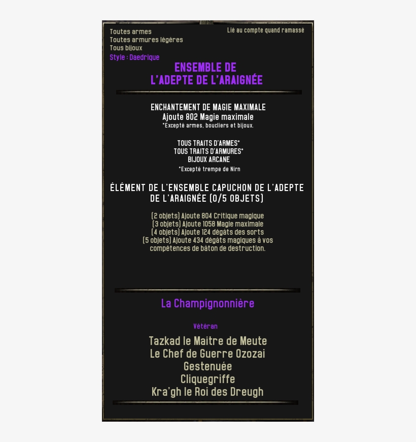 Elder Scrolls Online Set D'armure Léger La Champignonnière - Body Armor, transparent png download