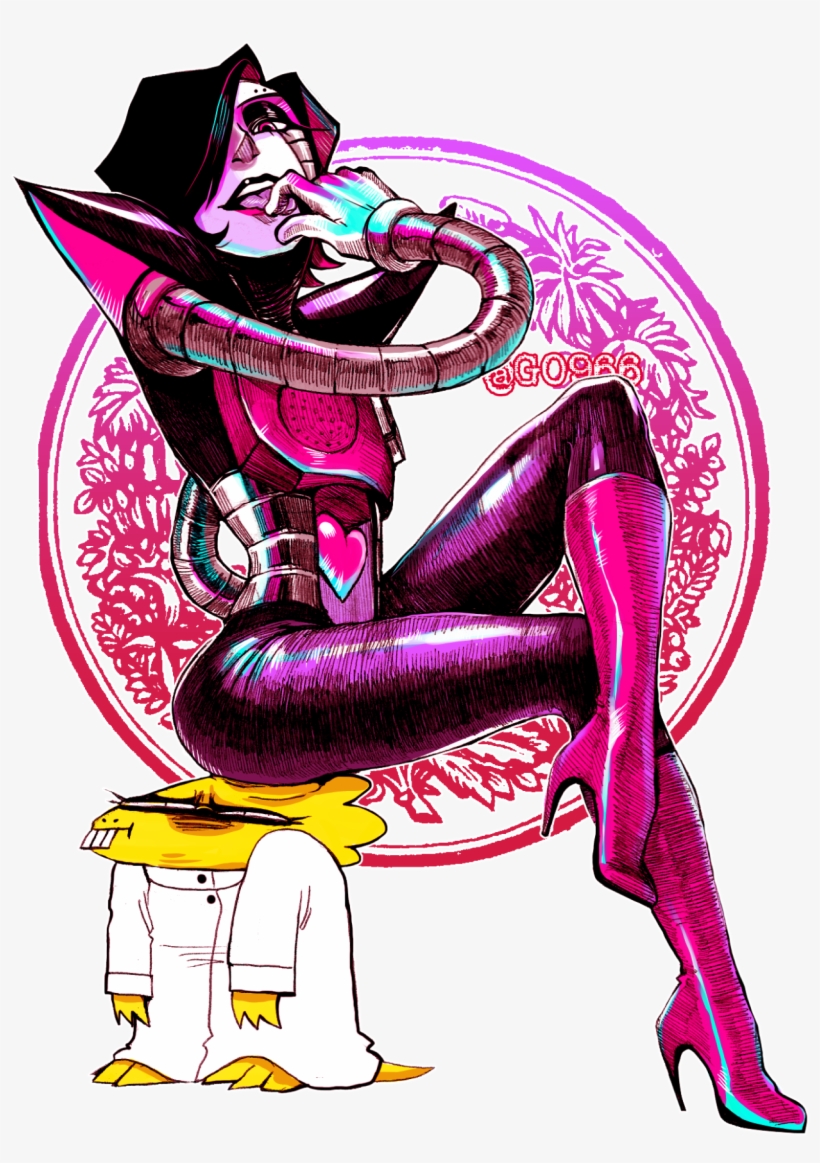 Undertale Fictional Character Art Cartoon Illustration - Mettaton Latex, transparent png download
