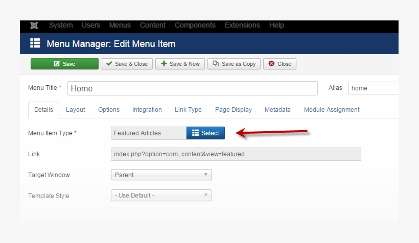 Featured Menu Item Type - Joomla Front Page Edit, transparent png download