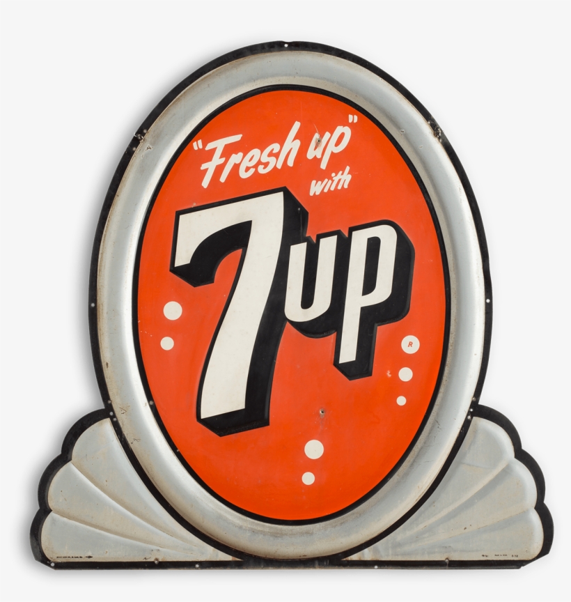 Advertising - Large Porcelain 7 Up Sign, transparent png download