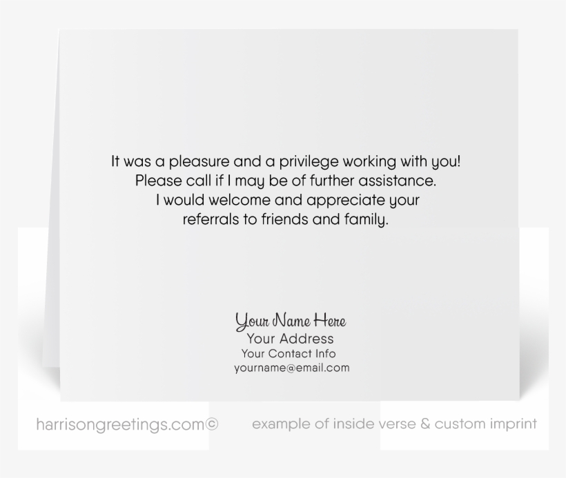 Mid Century Modern Thank You Cards For Realtors - Greeting Card, transparent png download
