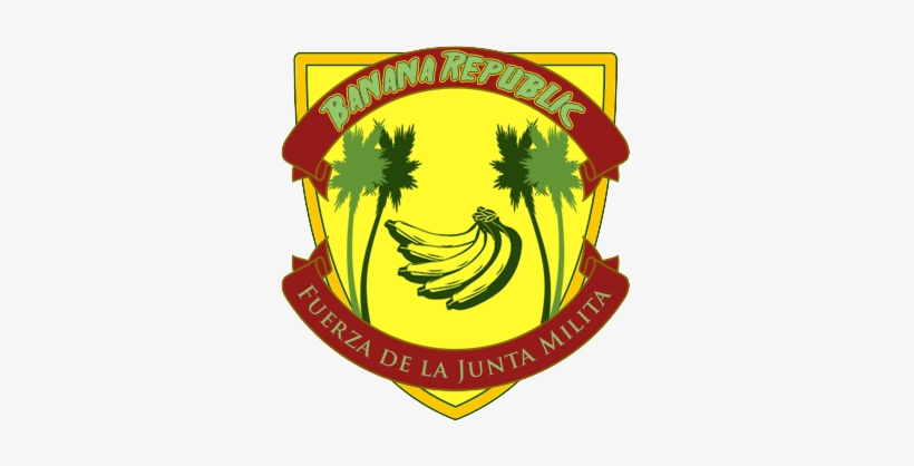 Official Coat Of Arms Of The Banana Republic - Coat Of Arms With Banana, transparent png download