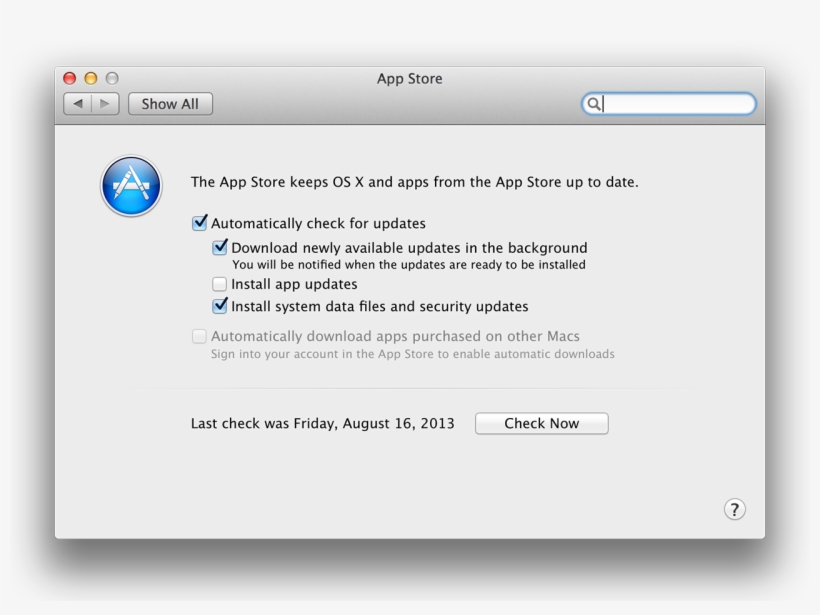 The Default Settings Will Download All Newly Available - Macos, transparent png download