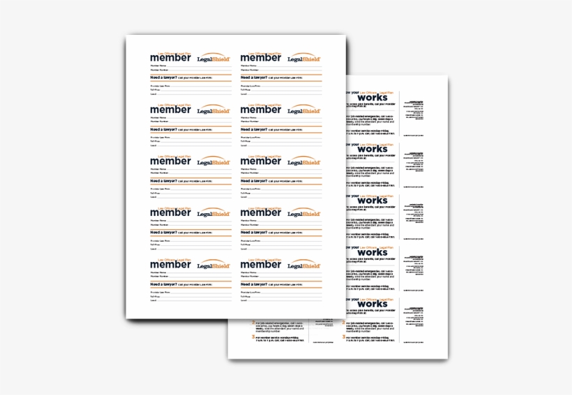 Lolp Temporary Member Card - Legalshield, transparent png download