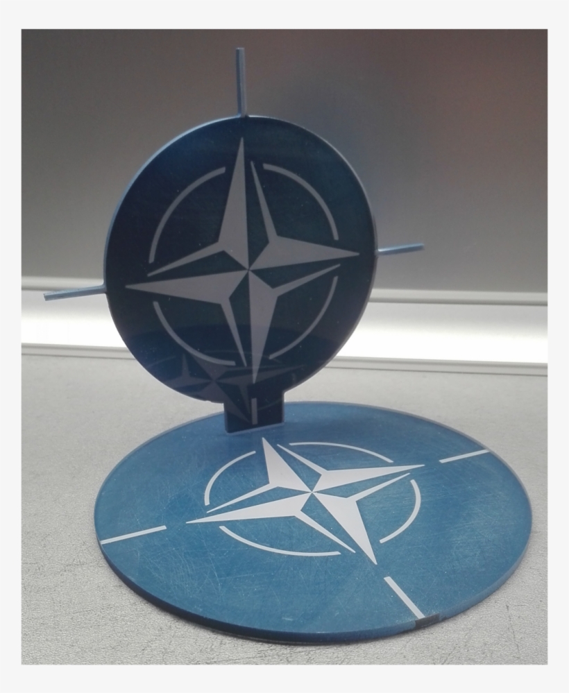 Presentation Plate Round With Back Wall Nato - Nato Flag, transparent png download