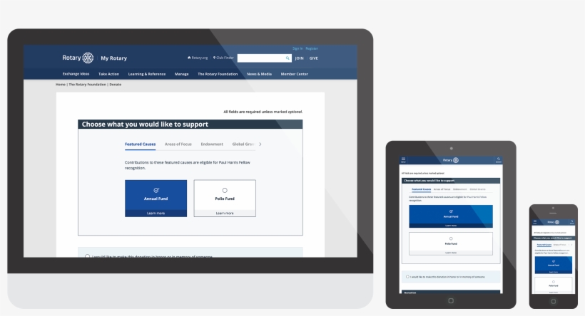 A Custom Donation App For Rotary International - Donation, transparent png download