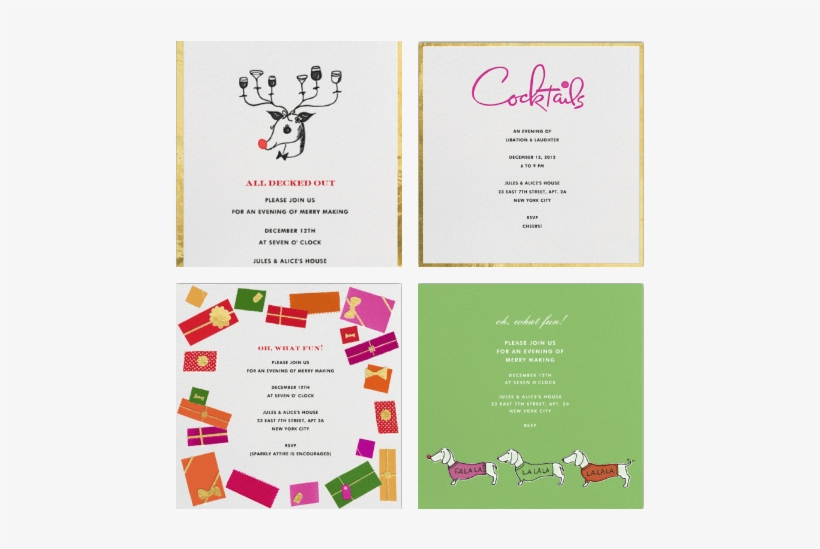 Kate Spade Paperless Post Holiday Evites - Paperless Post, transparent png download